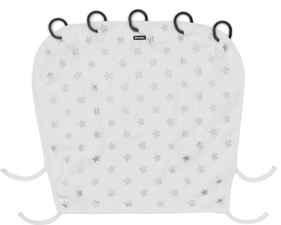 Universeel zonnescherm / verduisteringsdoek - Dooky (wit, galaxy)
